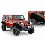 Front and rear fender flares standard coverage Bushwacker Flat Style