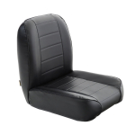 Front seat without headrest low back bucket Black Vinyl Smittybilt