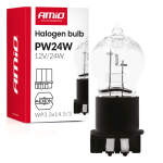 Halogenová žárovka PW24W WP3.3x14.5-3 24W 12V AMiO-04409