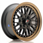 JR Wheels JR10 15x7 ET30 4x100/108 Matt Black w/Bronze Lip