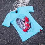 JR Women's T-Shirt JR-11 Car Turquoise Size XS