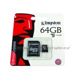 SD CARD 64GB Kingston Mikro SD s adaptérem