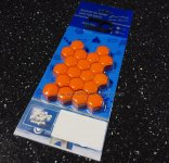 Kryty šroubů 17mm sada 20ks oranžová