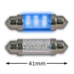LED žárovka Sufit modrá 41mm 6 LED