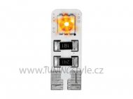 LED žárovka T10 směrovka 2 SMD LED oranžová