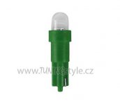 LED žárovka T5 12 V/1,2 W zelená