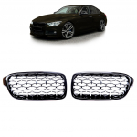 Maska - ledvinky BMW 3 (F30/F31) 2011-2019  - Diamond chrom / černé lesklé