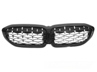 Maska - ledvinky BMW 3 G20/G21 19- diamond style černé-chrom lesklé