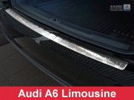 Nerezová ochranná lišta zadního nárazníku Audi A6 sedan facelift 2015-