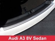 Nerezová ochranná lišta zadního nárazníku Audi grafitová A3 (8V) sedan 2016-