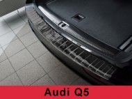 Nerezová ochranná lišta zadního nárazníku Audi Q5 grafitová žebrovaná 2008-2016