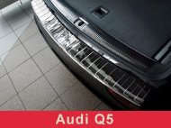 Nerezová ochranná lišta zadního nárazníku Audi Q5 žebrovaná lesklá 2008-2016