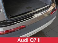 Nerezová ochranná lišta zadního nárazníku Audi Q7 II 2015-2019 S-line stříbrná