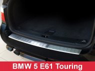 Nerezová ochranná lišta zadního nárazníku BMW 5/E61 TOURING 2007-2010 - stříbrná