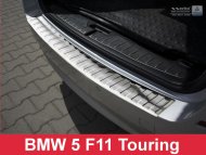 Nerezová ochranná lišta zadního nárazníku BMW 5 F11 TOURING 2010-2017 - stříbrná