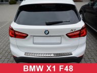 Nerezová ochranná lišta zadního nárazníku BMW X1 F48 2015- stříbrná