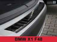 Nerezová ochranná lišta zadního nárazníku BMW X1/F48 grafitová 2015-
