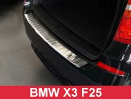 Nerezová ochranná lišta zadního nárazníku BMW X3/F25 2010-2014 stříbrná