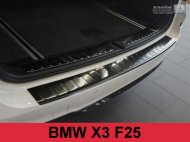 Nerezová ochranná lišta zadního nárazníku BMW X3/F25 X-line grafitová 2014-2017