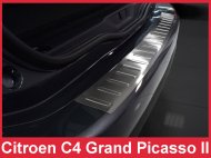 Nerezová ochranná lišta zadního nárazníku Citroen C4 Grand Picasso 2 13- nerez broušený