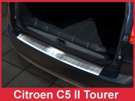 Nerezová ochranná lišta zadního nárazníku Citroen C5 II Tourer (kombi) nerez stříbrný broušený