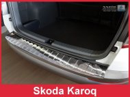 Nerezová ochranná lišta zadního nárazníku Škoda Karoq chromová 2017-