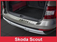 Nerezová ochranná lišta zadního nárazníku Škoda Octavia III Scout 