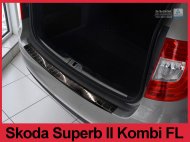 Nerezová ochranná lišta zadního nárazníku Škoda Superb II FL kombi