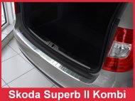 Nerezová ochranná lišta zadního nárazníku Škoda Superb II Kombi chromová