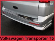 Nerezová ochranná lišta zadního nárazníku VW Transporter T5 černá 2003-2015