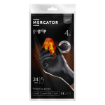 Nitrilové rukavice MERCATOR GoGrip ČERNÉ 4ks XXL
