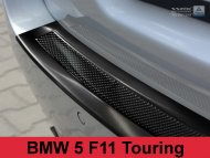 Ochranná lišta zadního nárazníku BMW 5 F11 Touring (kombi) 10-17 Nerez grafitový / Carbon (černý)
