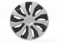 Ozdobné kryty kol, poklice 13" 4Racing PLATIN SILVER BLACK 4ks