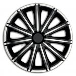 Ozdobné kryty kol, poklice 13" 4racing NERO SILVER/BLACK 4ks