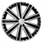 Ozdobné kryty kol, poklice 13" 4racing TORO SILVER/BLACK 4ks