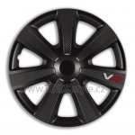 Ozdobné kryty kol, poklice 13" 4racing VR CARBON BLACK 4ks