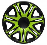 Ozdobné kryty kol, poklice 13" NASCAR GREEN BLACK