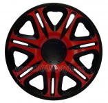 Ozdobné kryty kol, poklice 13" NASCAR RED BLACK