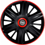 Ozdobné kryty kol, poklice 14" MAXIMUS BLACK RED 4ks