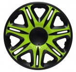 Ozdobné kryty kol, poklice 14" NASCAR GREEN BLACK