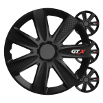 Ozdobné kryty kol, poklice GTX 14” černý karbon sada 4ks COLOR BOX