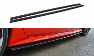 Prahové lišty Audi S7 / A7 S-Line C7 FL 14- černý lesklý plast