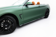 Prahové lišty BMW 4 Cabrio / Coupe F33 / F32 černý lesklý plast