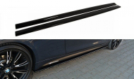 Prahové lišty BMW 4 F32 M-PACK 2013 - černý lesklý plast