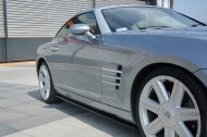 Prahové lišty CHRYSLER CROSSFIRE 2003-2007 černý lesklý plast