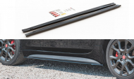 Prahové lišty Fiat 124 Spider Abarth černý lesklý plast