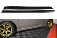 Prahové lišty FIAT 500 HATCHBACK (2007-2015) černý lesklý plast