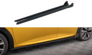 Prahové lišty + flaps Peugeot 208 GT Mk2 černý lesklý plast