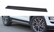 Prahové lišty Hyundai Tucson Mk3 Facelift 2018- černý lesklý plast