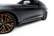 Prahové lišty Street pro + flaps Cupra Leon ST / Hatchback Aero Mk1 / Mk1 Facelift černé